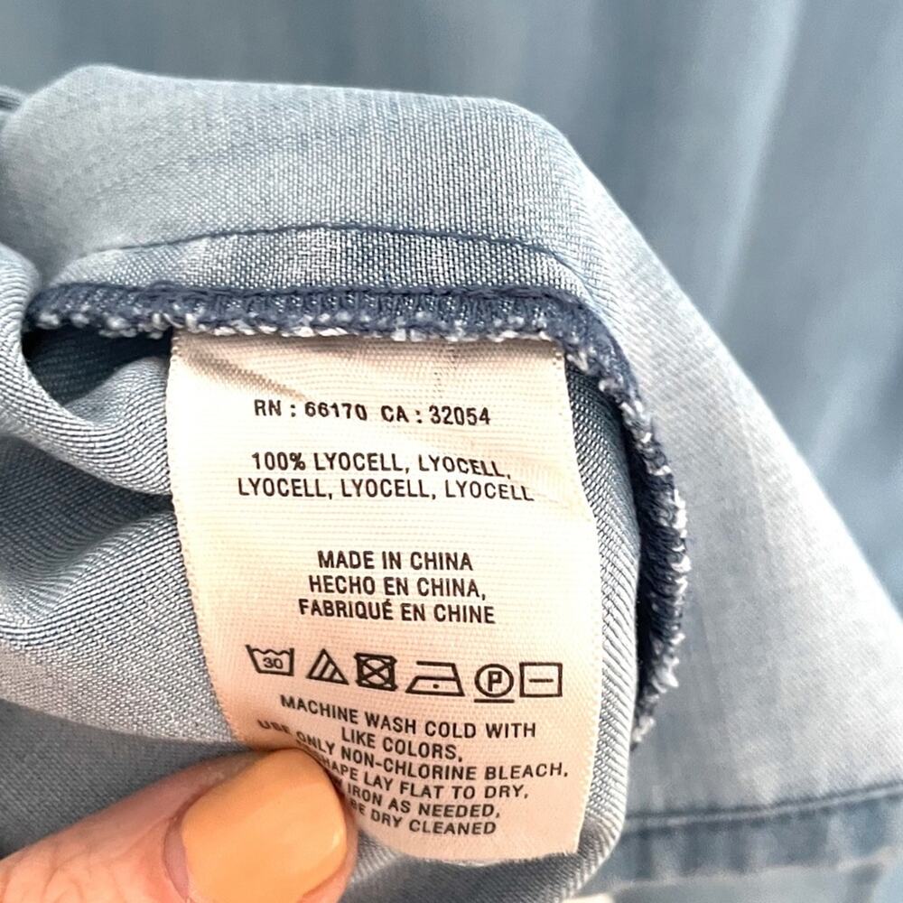 Anthropologie Holding Horses White Sands Chambray Dress Sz XS - Picture 5 of 6